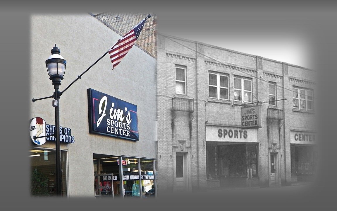 Jim's Sports Center then and now